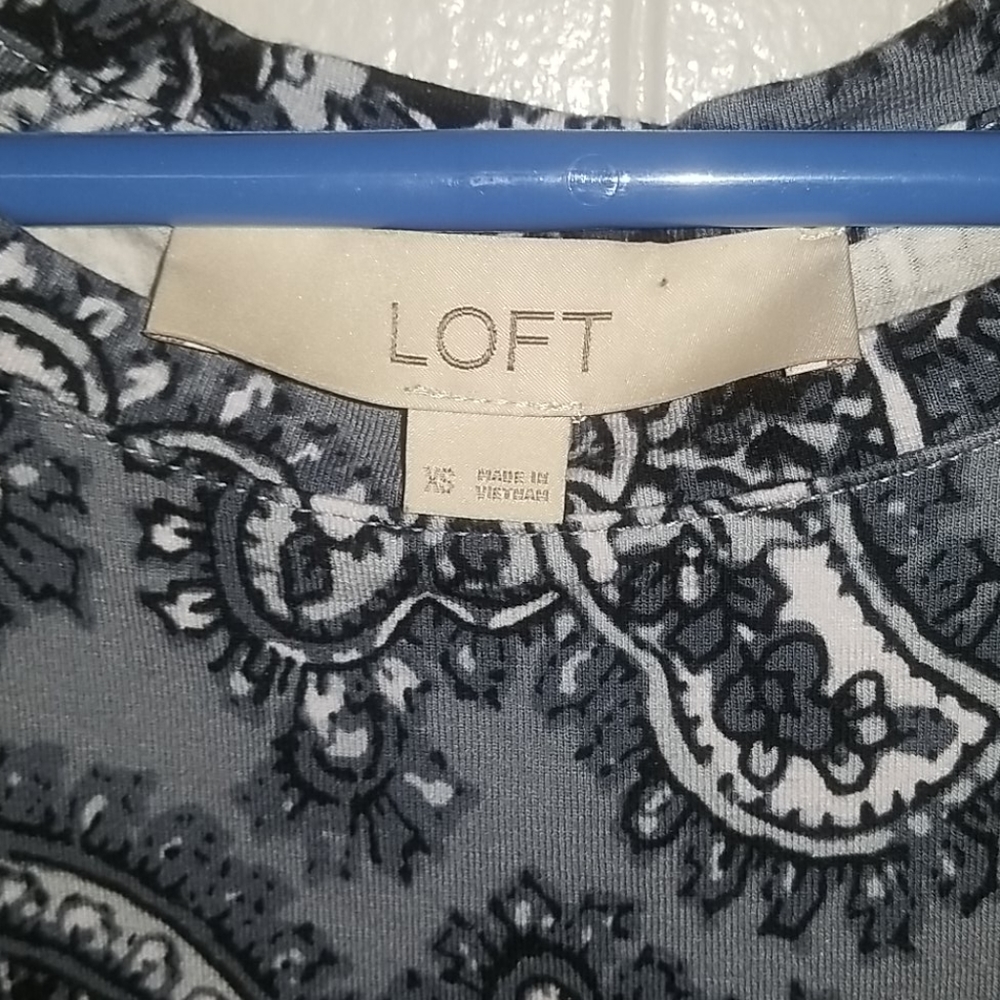 Loft Grey White And Black Slip On Dress Size XS - Picture 3 of 4